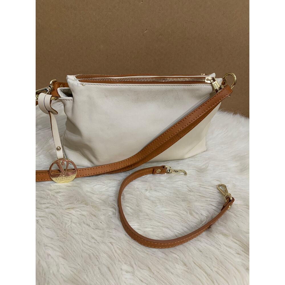VALENTINA TRADIZIONE ITALIANA Soft Cream Leather Convertible Hobo XBody - Picture 10 of 16